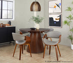 Symphony Chair - Walnut Wood, Pewter Grey PU