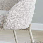 York Upholstered Chair - Set of 2 - Latte Metal, Oatmeal Fabric