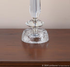 Karat 25" Crystal Table Lamp - Set of 2 - Clear Crystal, Chrome Metal, White Linen