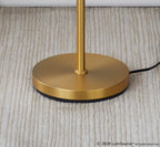 Moon Floor Lamp - Gold Metal, Frosted Glass