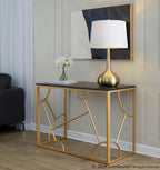 Constellation Desk - Gold Metal, Black MDF