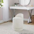 Marla 18" Upholstered Vanity Stool - Cream Fabric
