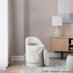 Marla 18" Upholstered Vanity Stool - Cream Fabric
