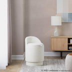 Marla 18" Upholstered Vanity Stool - Cream Fabric