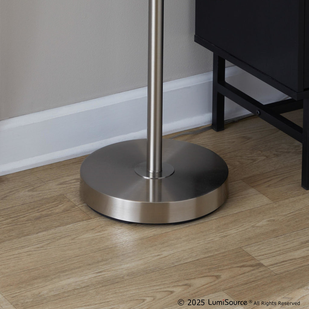 Medusa®  71" Metal Floor Lamp 5 Arm - Brushed Nickel Finish, Multi-colored Glass