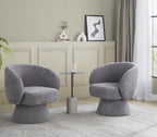 Fran Swivel Accent Chair - Grey Fabric