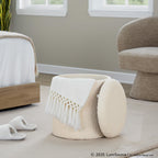 Tahoe 18" Ottoman - Beige Wool