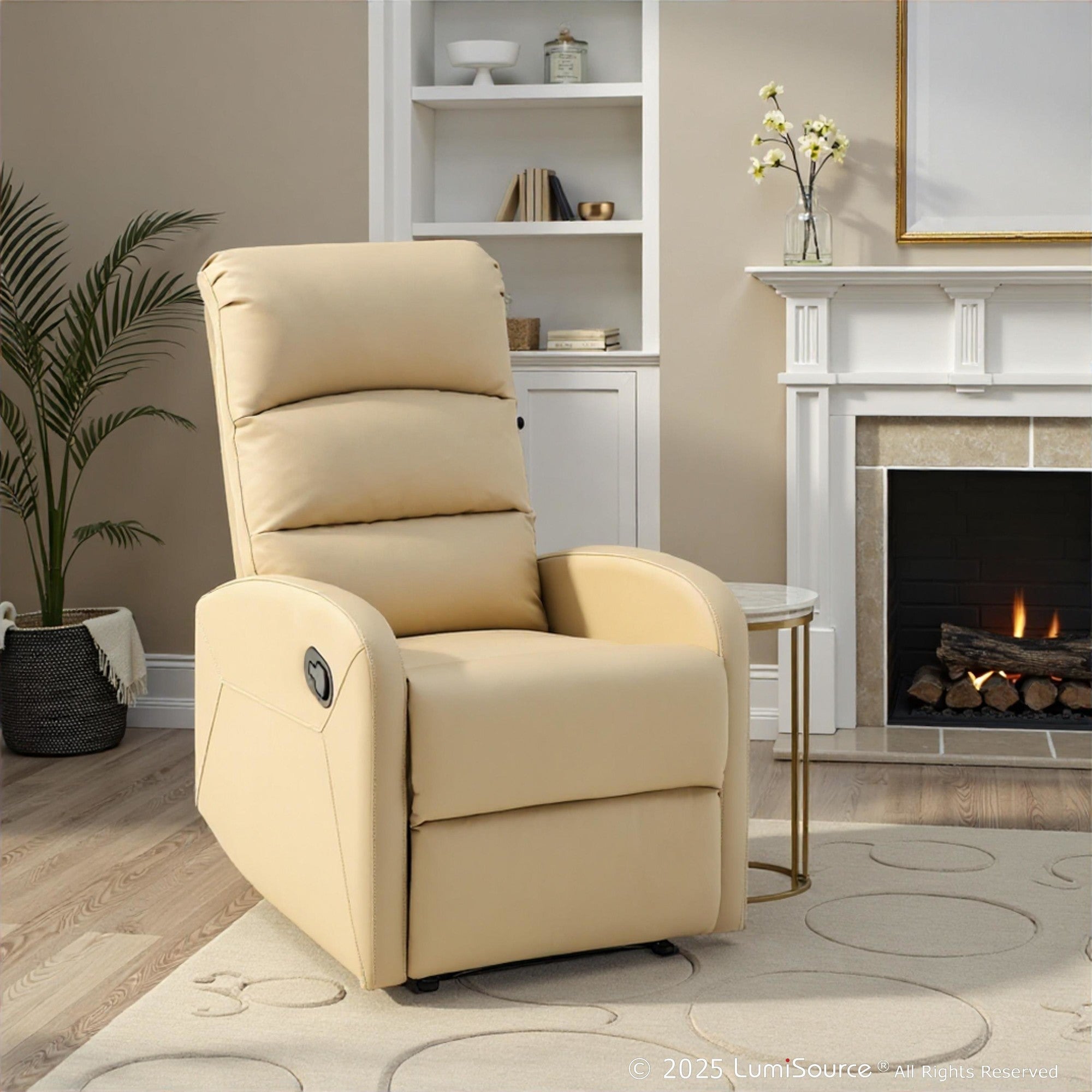 Dormi Recliner Chair - Beige PU