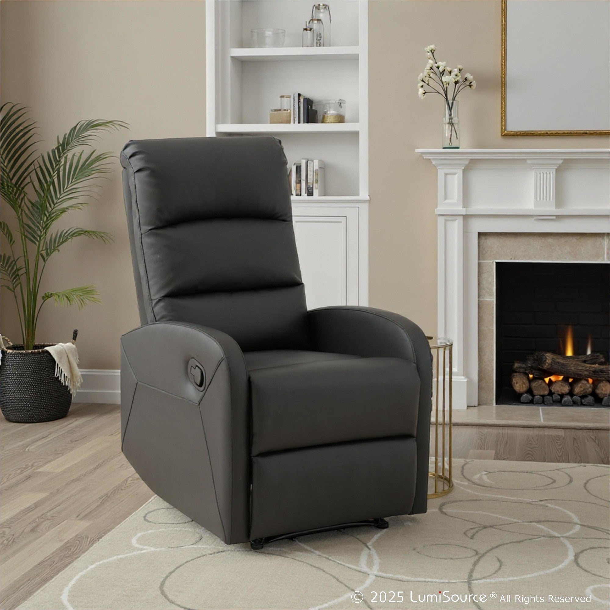 Dormi Recliner Chair - Black PU