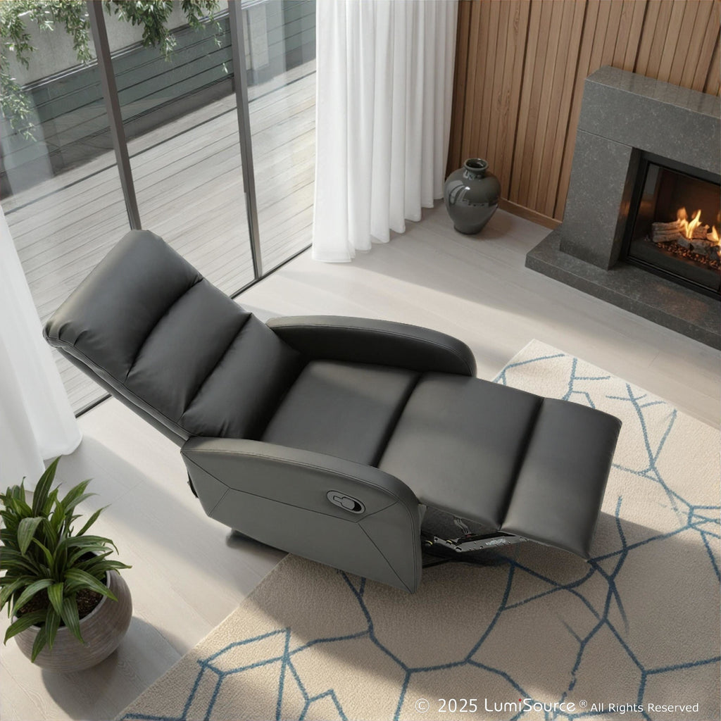 Dormi Recliner Chair - Black PU
