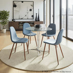 Cece Dinette Table - Chrome, Clear Glass