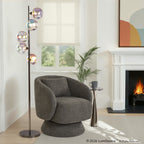 Bubbles 67" Metal Floor Lamp - Black Chrome Metal, Iridescent Glass Sconces