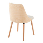 Anabelle Chair - Set of 2 - Natural Wood, Cream Fabric