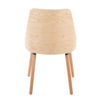 Anabelle Chair - Set of 2 - Natural Wood, Cream Fabric