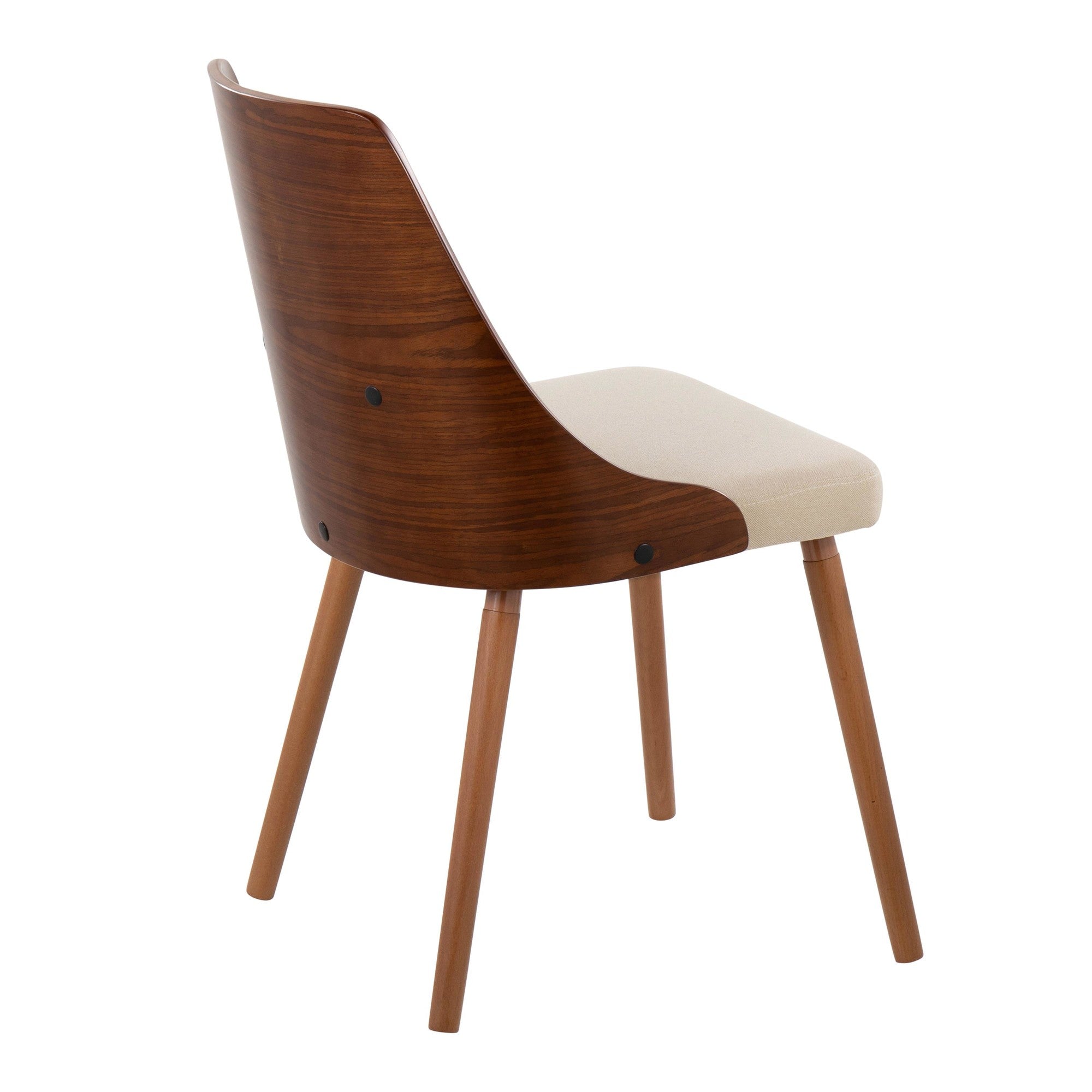 Anabelle Chair - Walnut Wood, Cream Fabric
