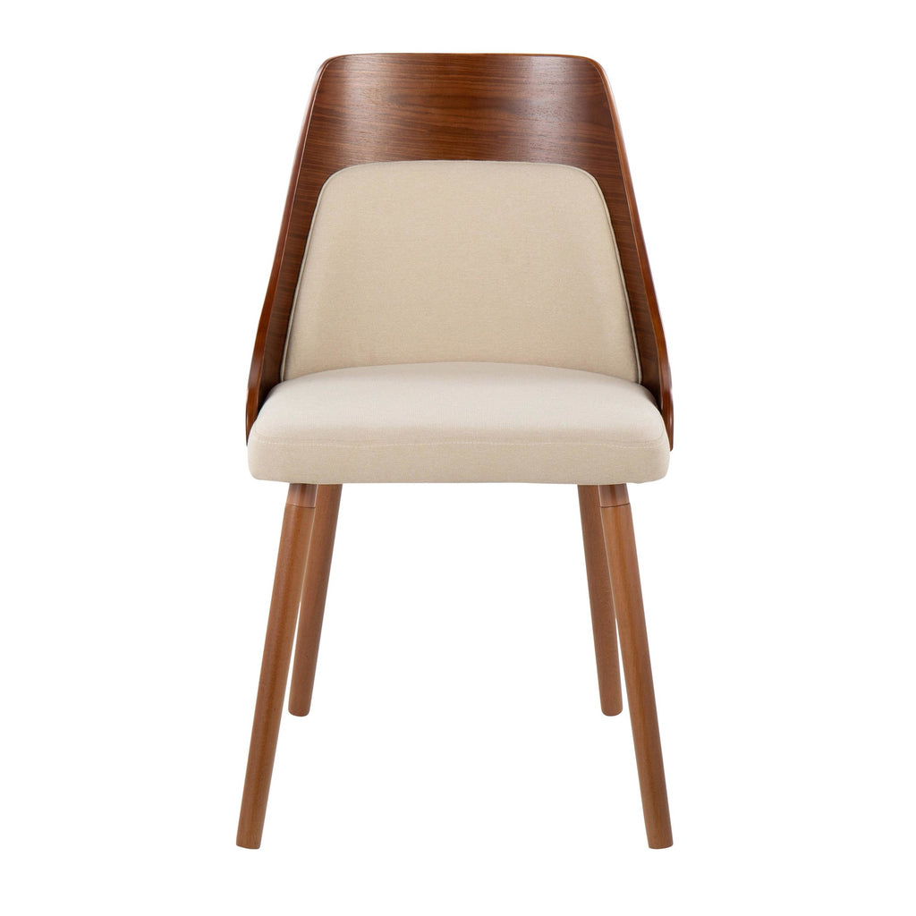 Anabelle Chair - Walnut Wood, Cream Fabric