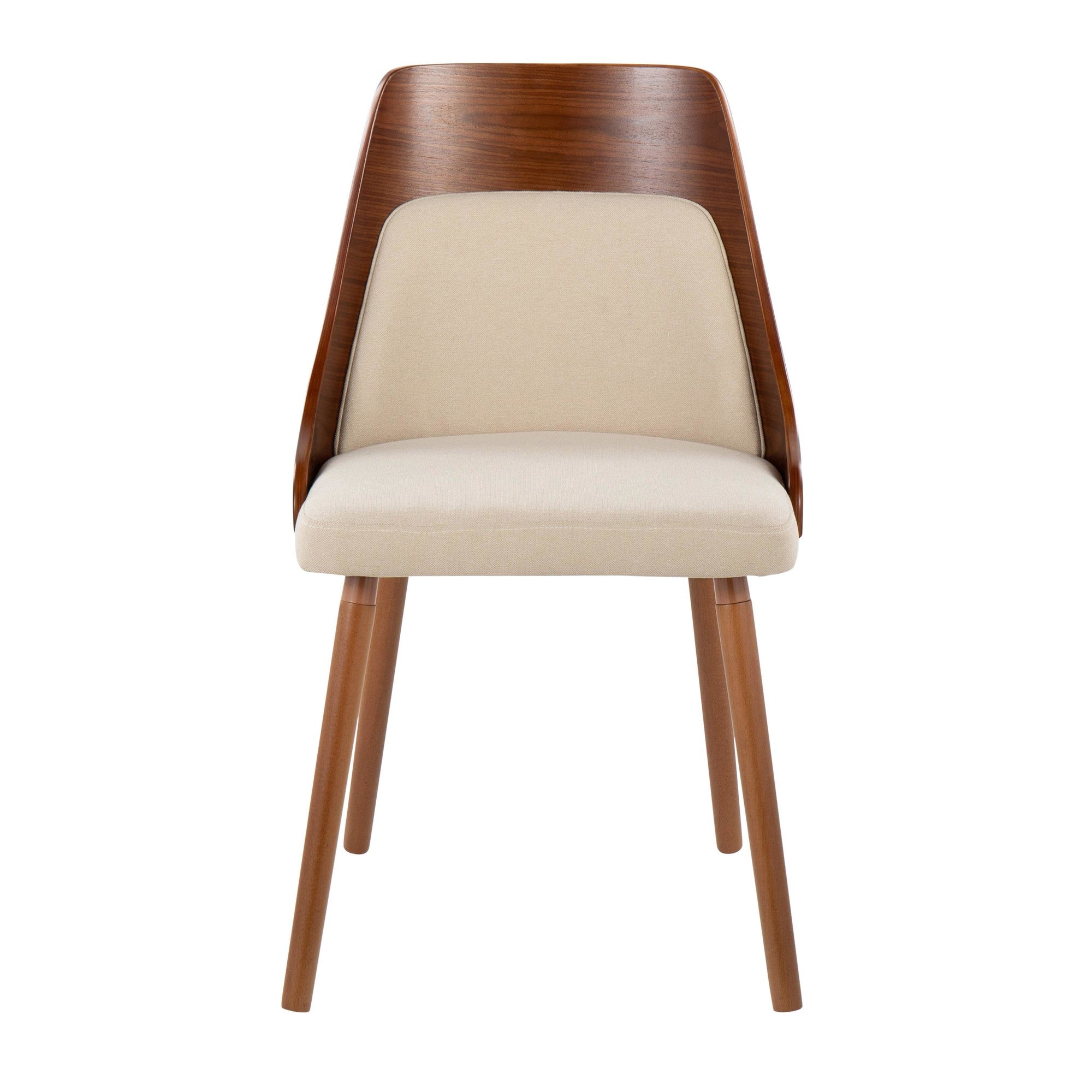 Anabelle Chair - Walnut Wood, Cream Fabric