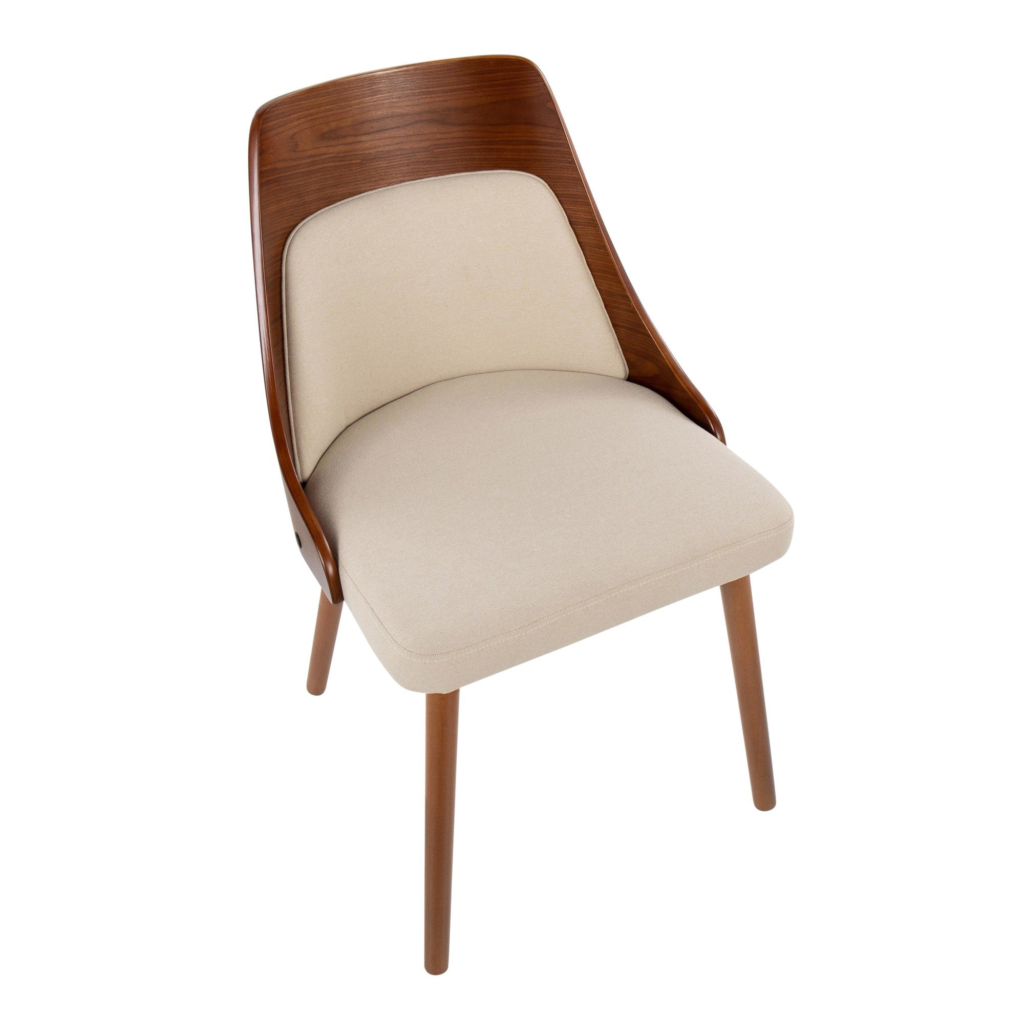 Anabelle Chair - Walnut Wood, Cream Fabric