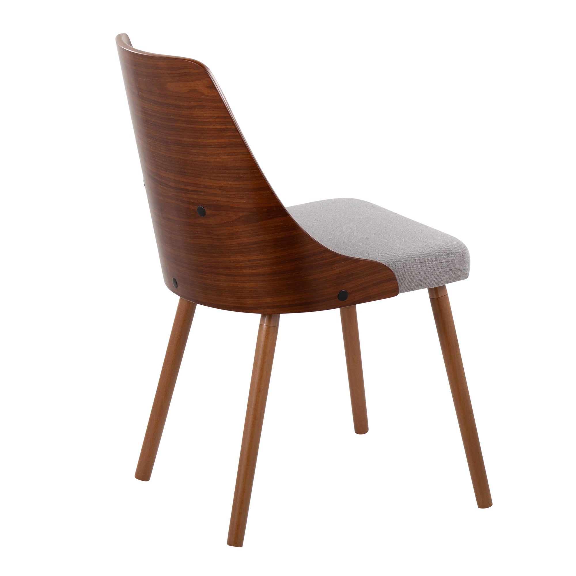 Anabelle Chair - Walnut Wood, Grey Fabric