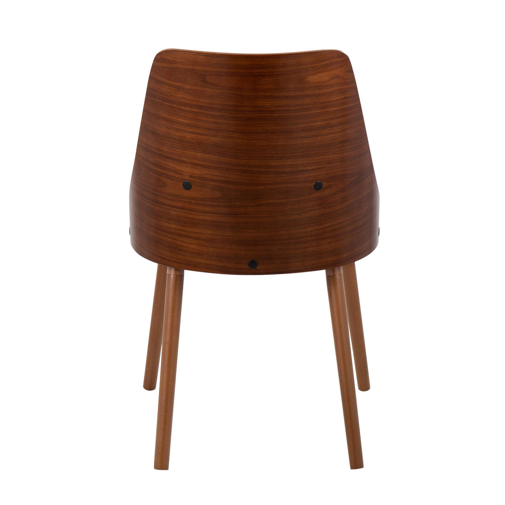 Anabelle Chair - Walnut Wood, Grey Fabric