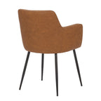Andrew Chair - Set of 2 - Black Steel, Camel PU