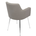 Andrew Chair - Set of 2 - Chrome, Grey PU