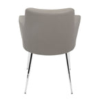 Andrew Chair - Set of 2 - Chrome, Grey PU