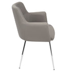 Andrew Chair - Set of 2 - Chrome, Grey PU