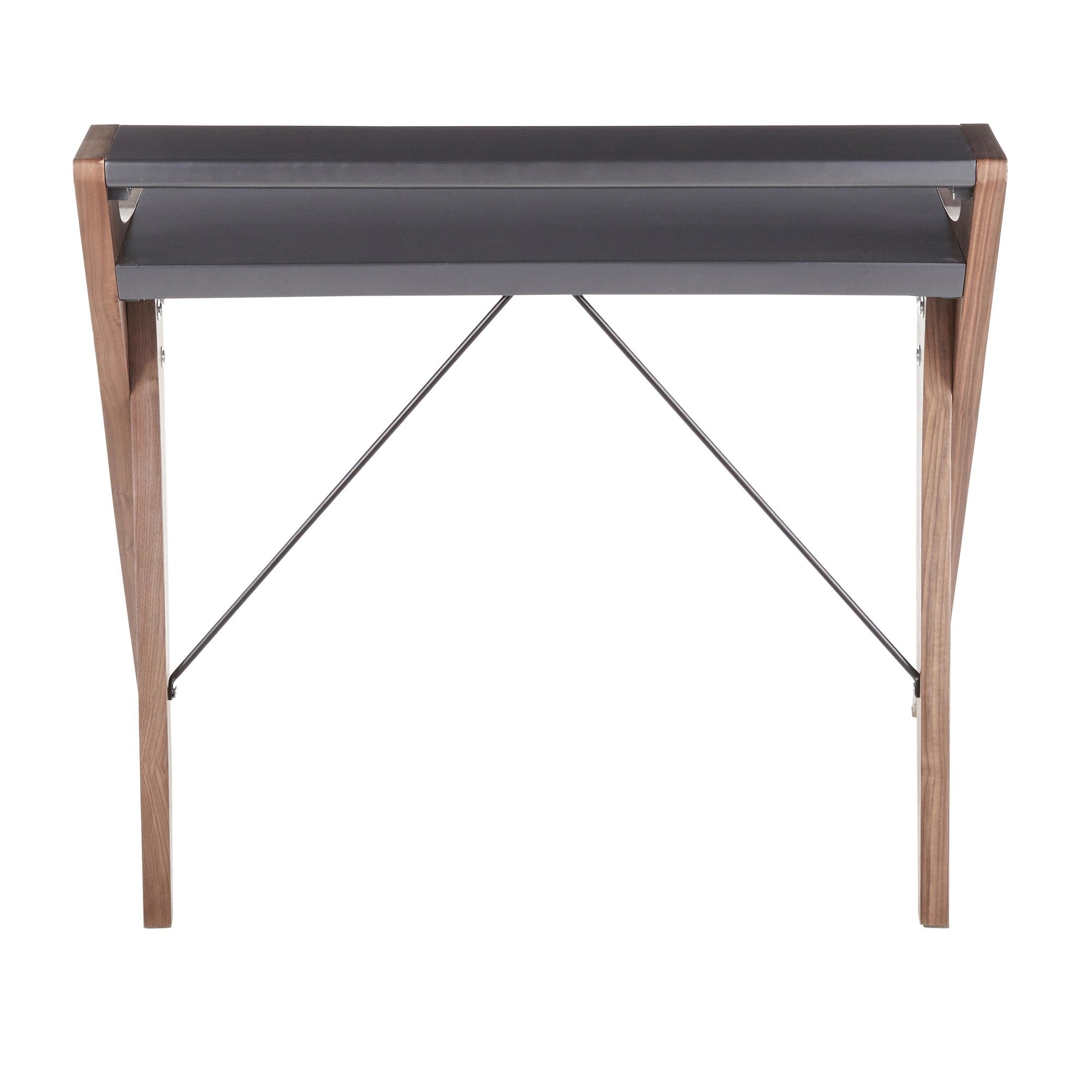 Archer Desk - Walnut Wood, Grey Wood