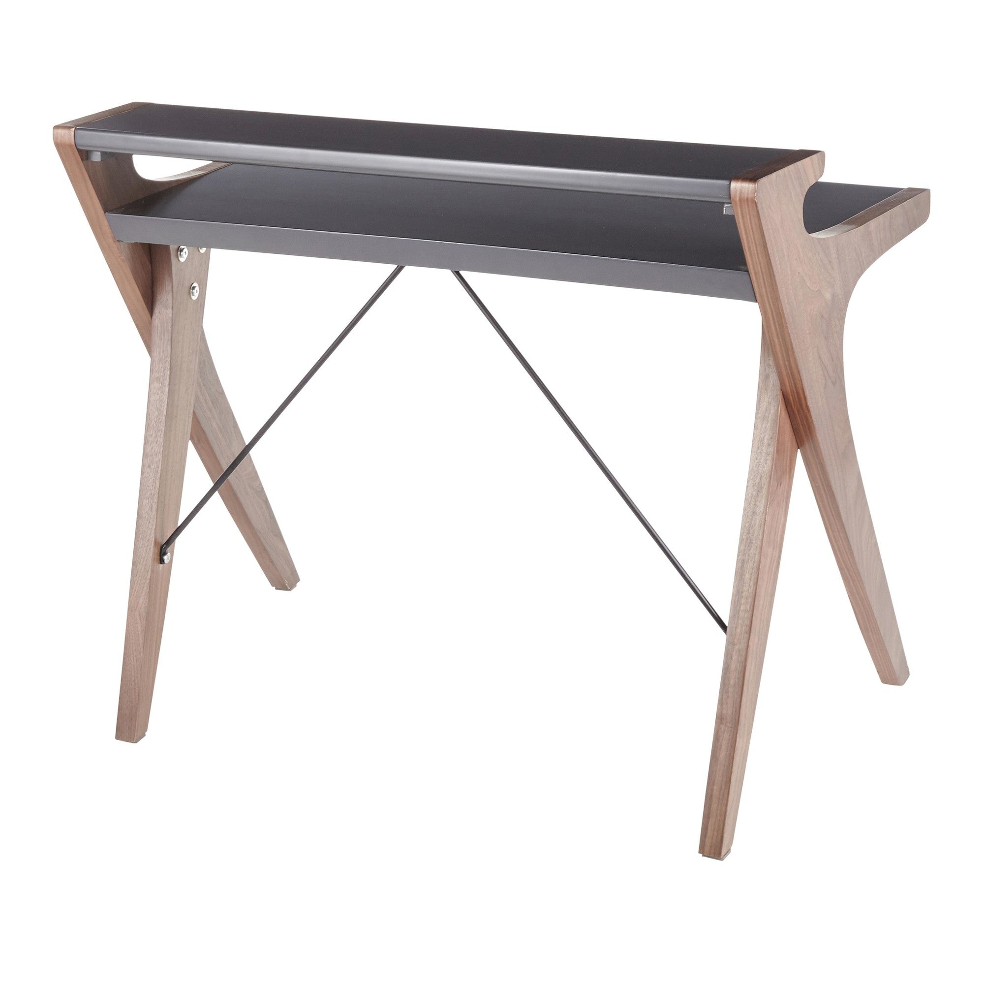 Archer Desk - Walnut Wood, Grey Wood