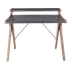 Archer Desk - Walnut Wood, Grey Wood