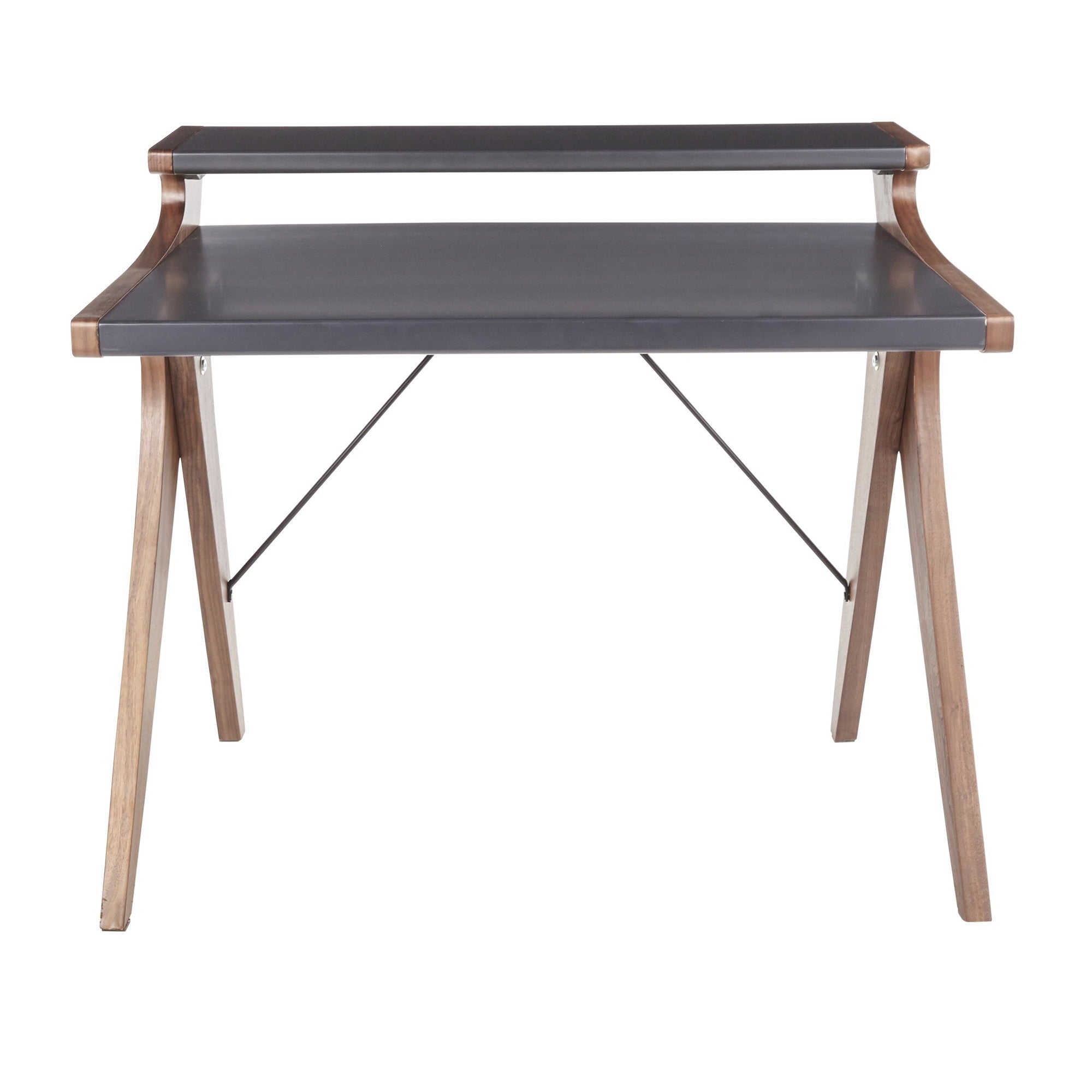Archer Desk - Walnut Wood, Grey Wood