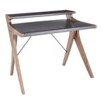 Archer Desk - Walnut Wood, Grey Wood