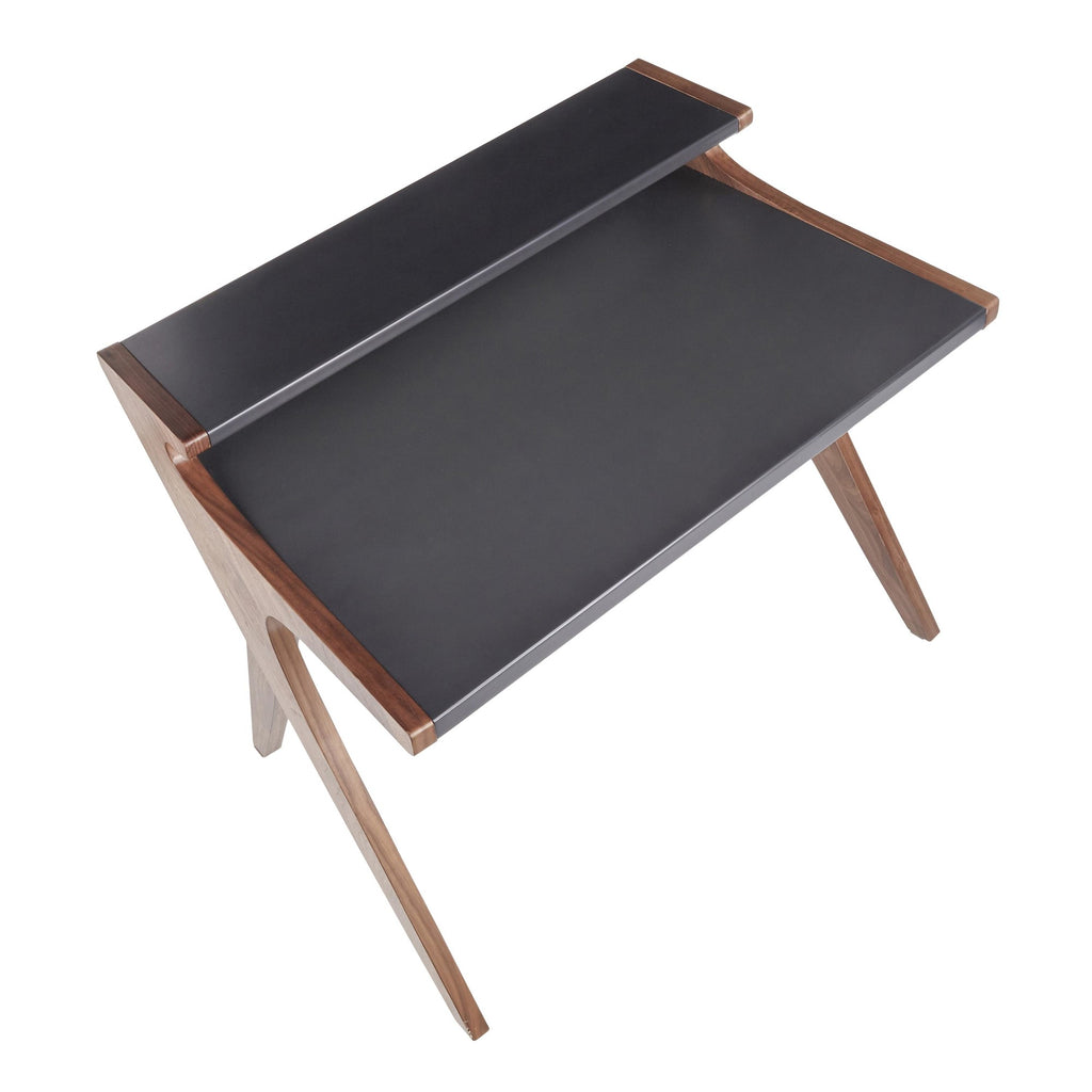 Archer Desk - Walnut Wood, Grey Wood