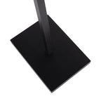 Arturo Floor Lamp - Black Wood, Black Steel, Grey Fabric