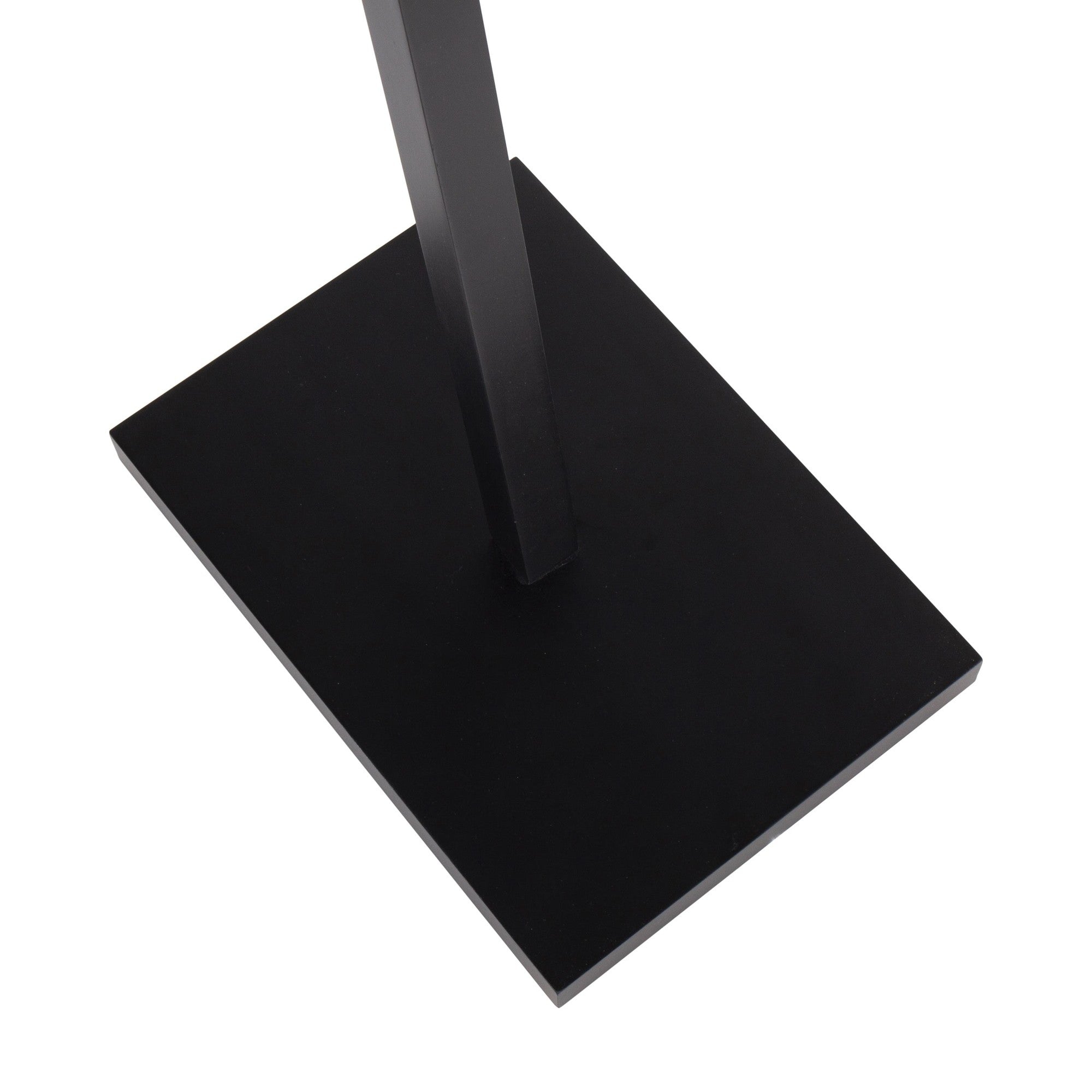 Arturo Floor Lamp - Black Wood, Black Steel, Grey Fabric
