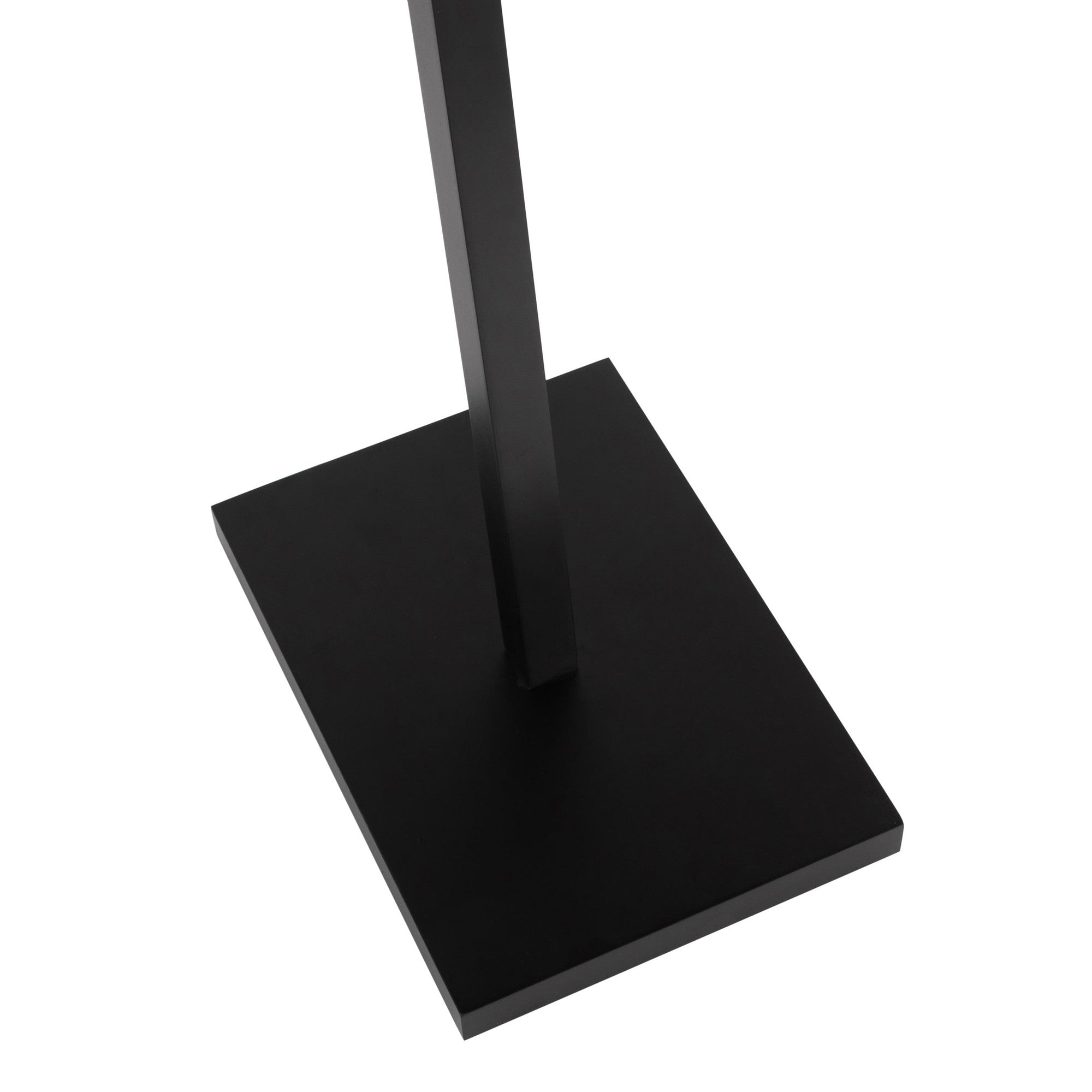 Arturo Floor Lamp - Black Wood, Black Steel, White Fabric