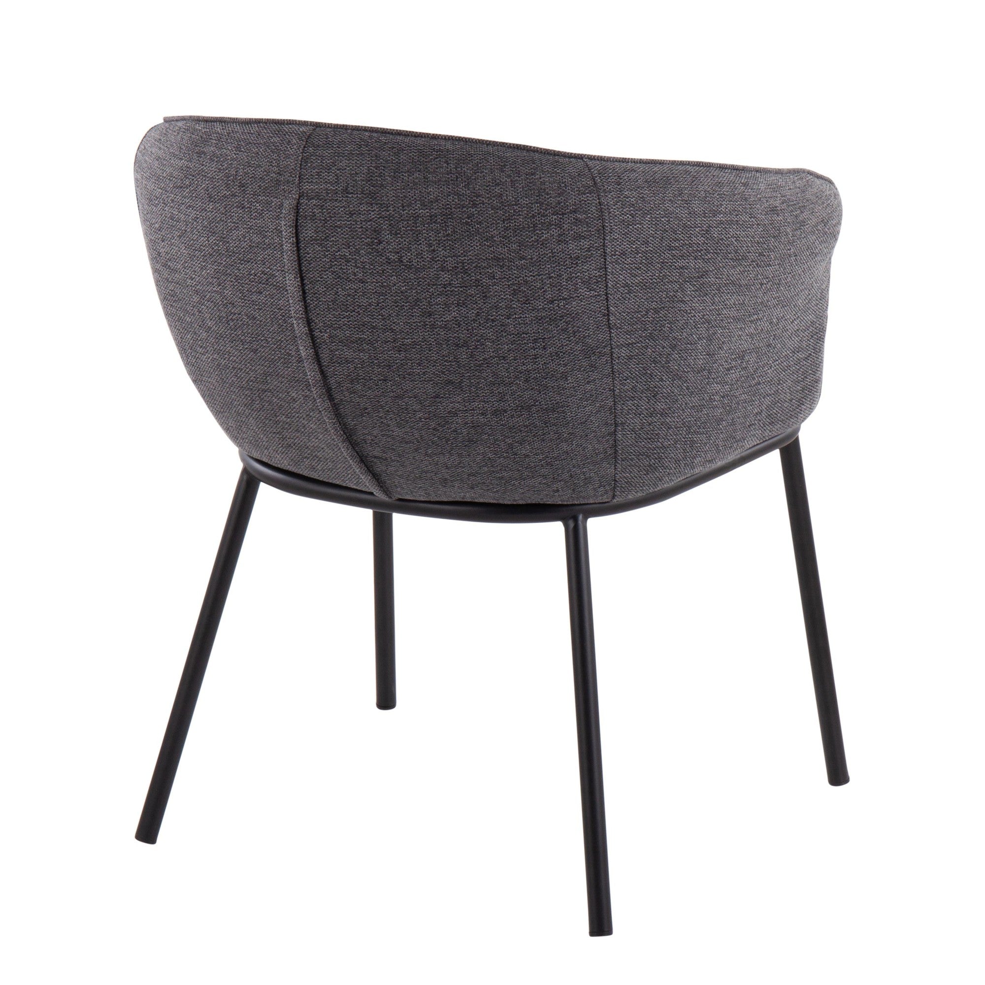 Ashland Chair - Black Steel, Charcoal Fabric