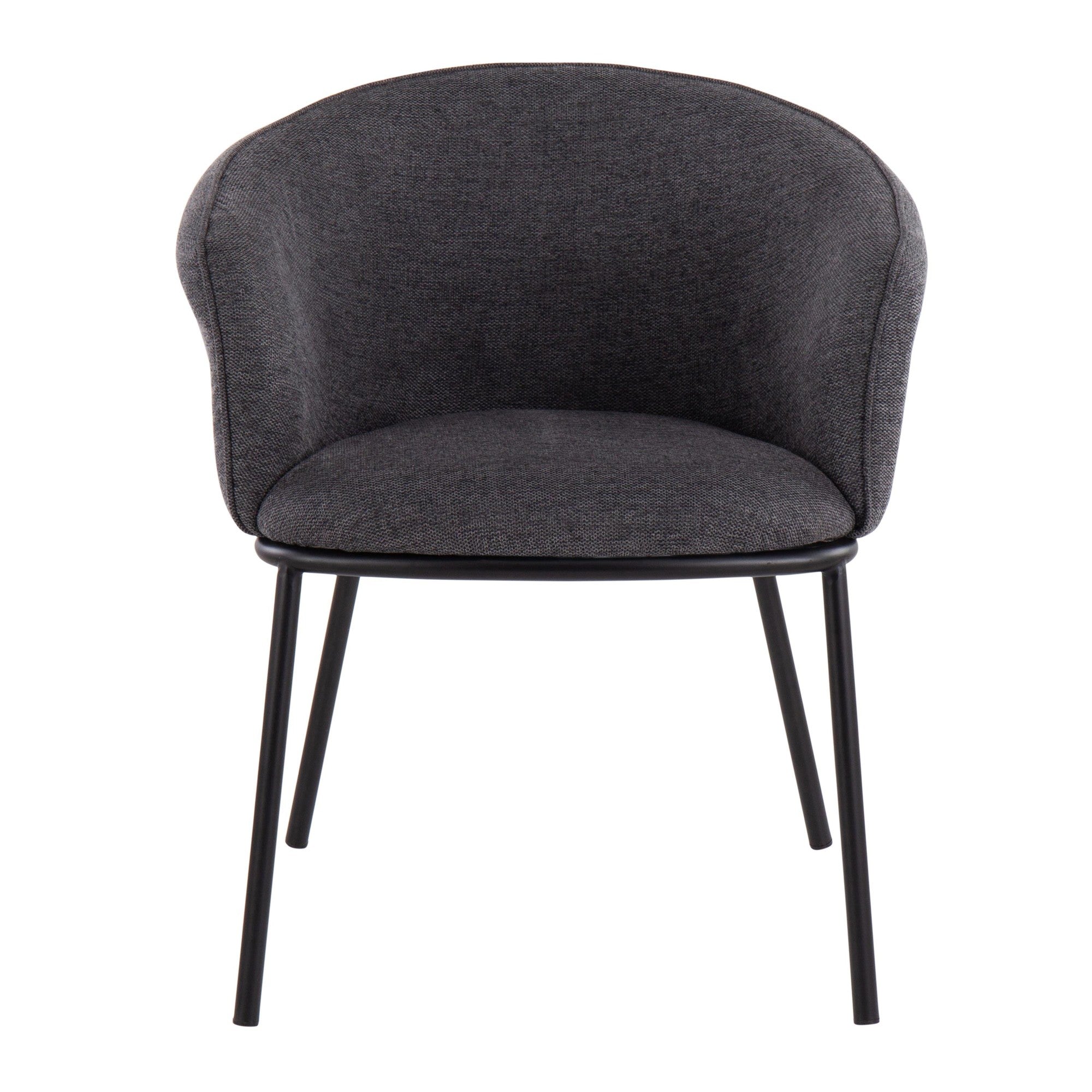 Ashland Chair - Black Steel, Charcoal Fabric