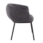 Ashland Chair - Black Steel, Charcoal Fabric