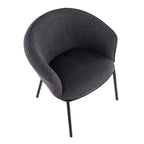 Ashland Chair - Black Steel, Charcoal Fabric