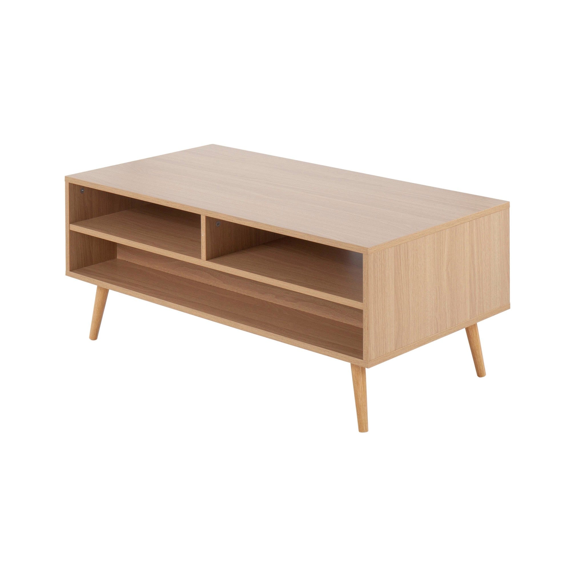 Astro Coffee Table - Natural Wood, White Wood