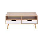 Astro Coffee Table - Natural Wood, White Wood