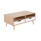 Astro Coffee Table - Natural Wood, White Wood
