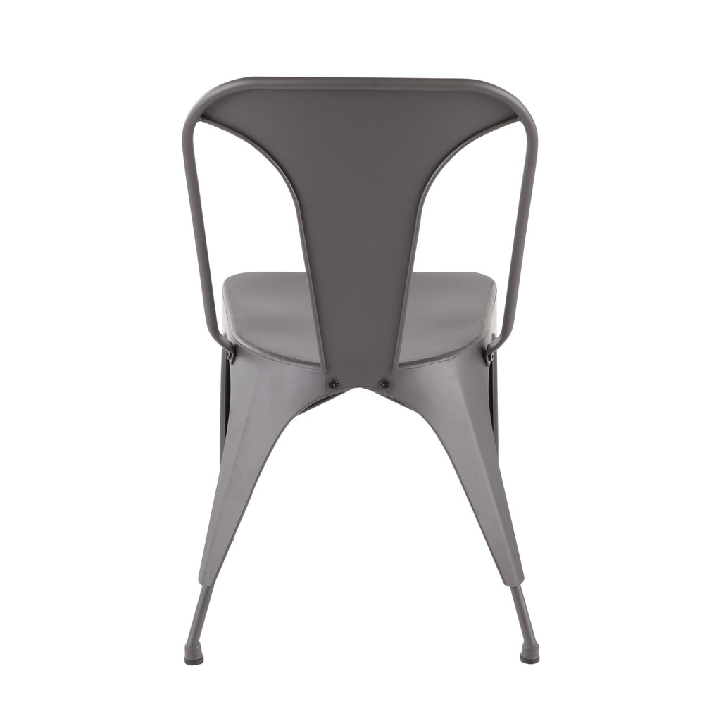 Austin Dining Chair - Set of 2 - Grey Metal