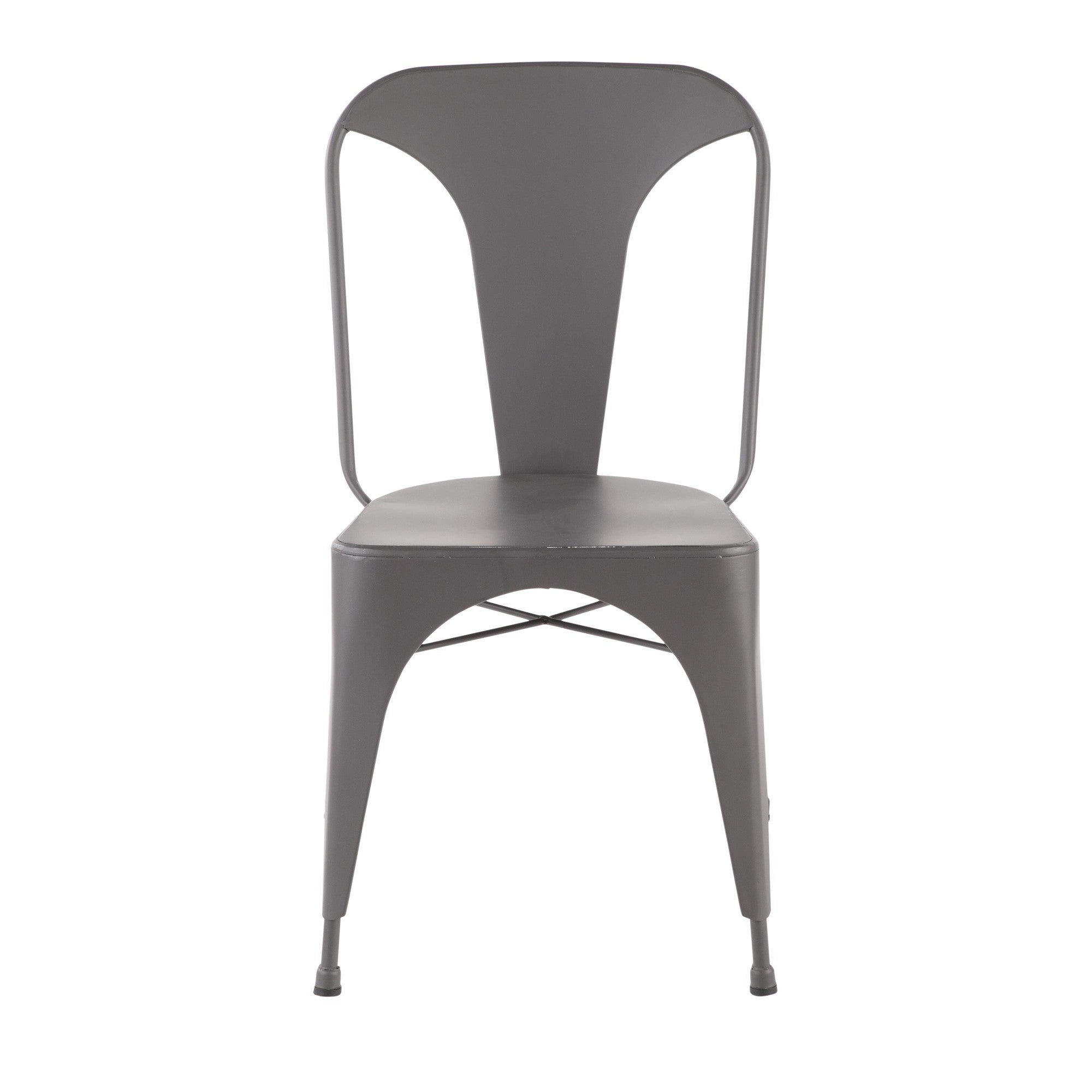 Austin Dining Chair - Set of 2 - Grey Metal