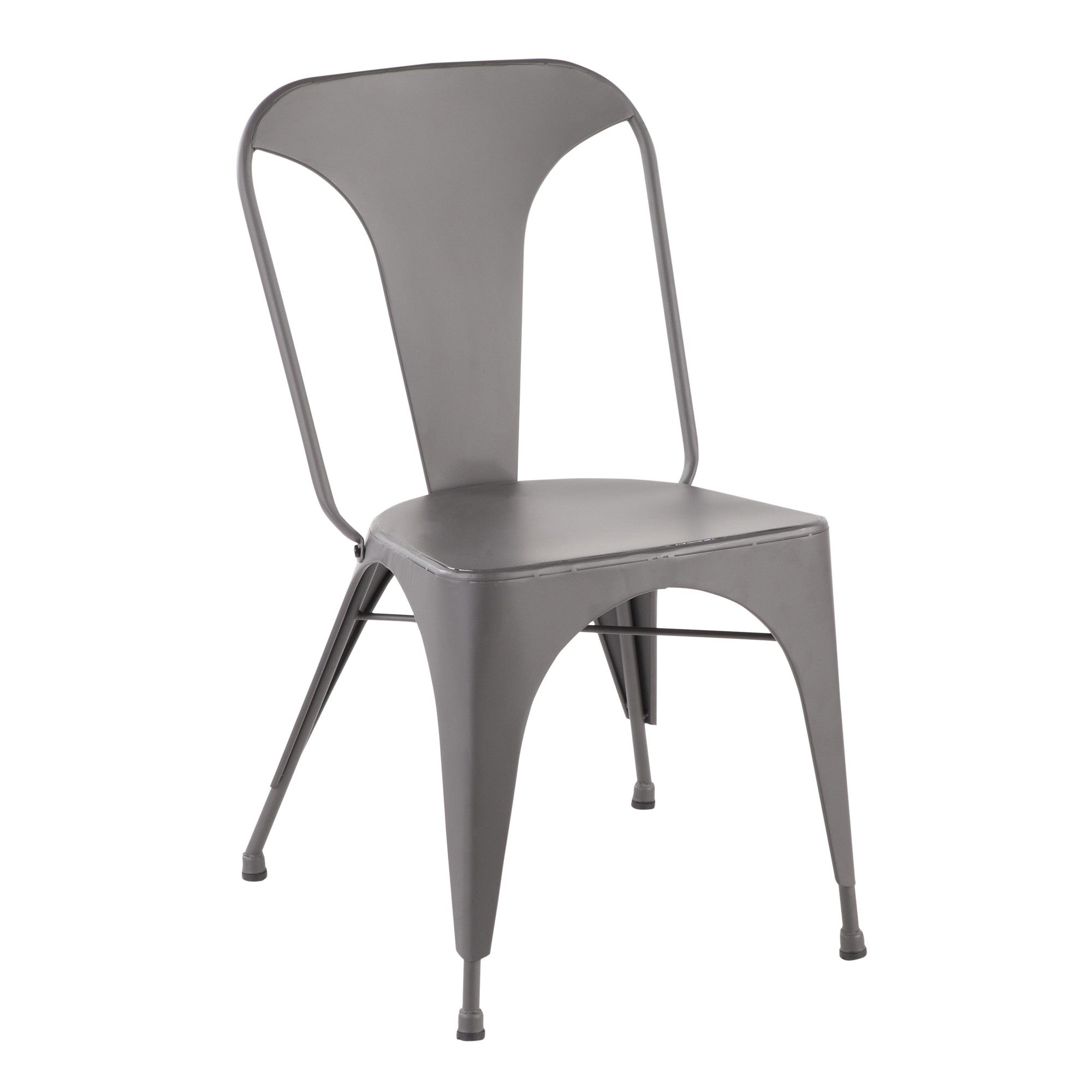 Austin Dining Chair - Set of 2 - Grey Metal