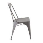 Austin Dining Chair - Set of 2 - Grey Metal