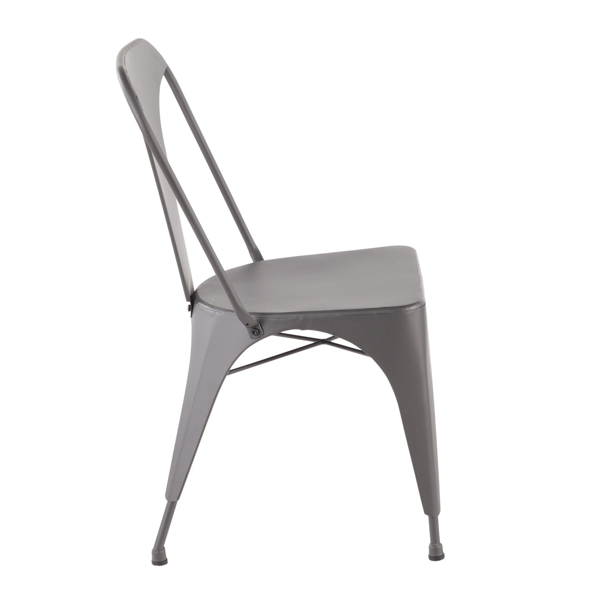Austin Dining Chair - Set of 2 - Grey Metal