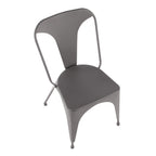 Austin Dining Chair - Set of 2 - Grey Metal